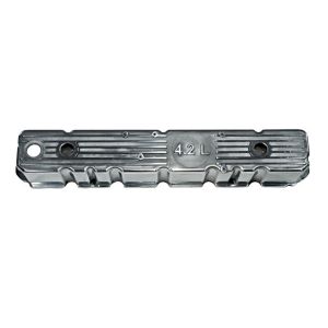 Omix-ADA Valve Cover For 1981-86 Jeep CJ Series With 6 Cyl With "4.2L" Logo (Polished Aluminum Replacement for Plastic Original) 17401.09