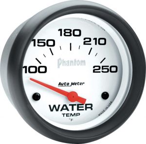 Auto Meter Phantom Series 2 1/16" Diameter Water Temperature Gauge 100°-250° 5737