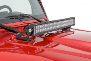 KC HiLiTES Hood Mount C30 LED Bar & Bracket System For 2007+ Jeep Wrangler JK & Wrangler Unlimited JK 367