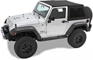 BESTOP Replace-A-Top for Trektop NX In Black Twill For 2007-18 Jeep Wrangler JK 2 Door Models 5972217