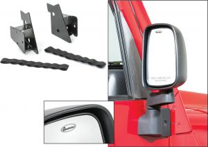 Quadratec Replacement Mirrors & Relocation Brackets for 97-06 Jeep Wrangler TJ & Unlimited 13111-0329