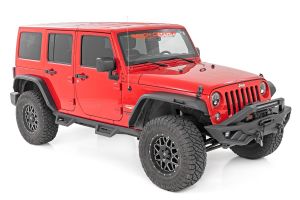 Rough Country High Clearance LED Flat Fender Flare Kit UV Rated for 07-18 Jeep Wrangler JK, JKU 99037