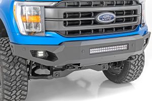 Rough Country High Clearance Front Bumper LED Lights & Skid Plate For 21-24 Ford F-150 10809A