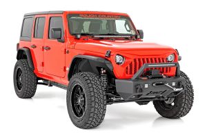 Rough Country UV TREATED HIGH CLEARANCE LED FLAT EXTENDED FENDER FLARE KIT for 18+ Jeep Wrangler JL/JLU 99036