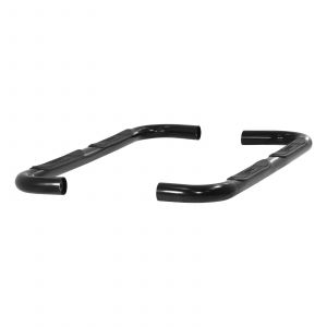Aries Automotive 3" Round Side Bars In Semi Gloss Black For 1984-01 Jeep Cherokee XJ Models 201000