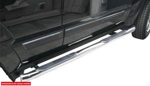 Aries Automotive 3" Round Side Bars In Gloss Black For 2008-12 Jeep Liberty KK Models 201005