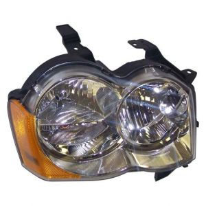 Quadratec Passenger Side Head Lamp Assembly for 08-10 Jeep Grand Cherokee WK without High Intensity Discharge Bulbs 55220-0021