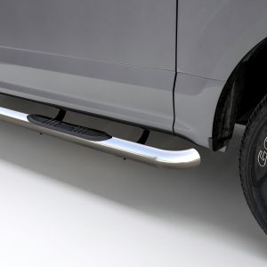 Aries Automotive 3" Round Polished Stainless Side Bars for Dodge, Ram 1500, 2500, 3500 205041-2