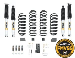 Quadratec Maximum Duty 2.5" Coil Spring Suspension Lift Kit with Shocks for 07-18 Jeep Wrangler Unlimited JK 4 Door