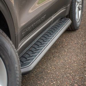 Aries Automotive AeroTread 5" x 73" Black Stainless Running Boards for Acadia, XT5 2061035