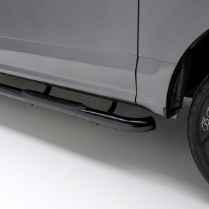 Aries Automotive 3" Round Black Steel Side Bars for Ford Bronco Sport 209043