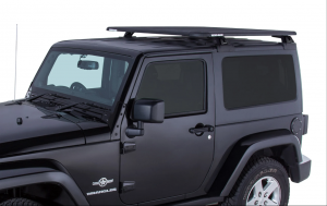 Rhino-Rack Pioneer Platform 52"x56" (Unassembled) with Backbone System & RCL Legs for 07-18 Jeep Wrangler JK 2-Door with Hardtop 12120-4379