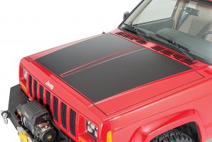 Quadratec Premium Vinyl Hood Blackout Decal for 84-01 Jeep Cherokee XJ 13135-1400
