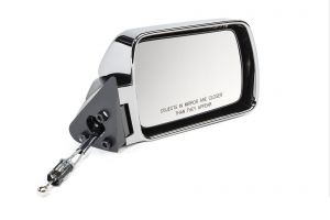 Quadratec Passenger Side Manual Remote Replacement Mirror in Chrome for 84-96 Jeep Cherokee XJ 13111-0740