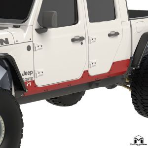MetalCloak Aluminum Rocker ExoSkin Full Kit for 20-26+ Jeep Gladiator JT 6329-