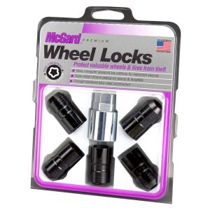 McGard Cone Seat Wheel Locks Black (M14 x 1.5 Thread Size) - Set of 5 Locks 24516