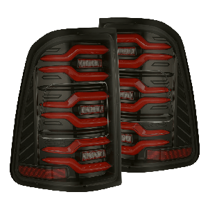 AlphaRex LED Taillights Black Red for 2025 Ram 1500 640052