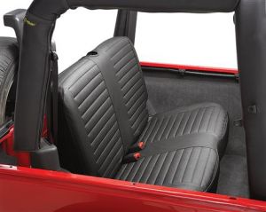 BESTOP Rear Bench Seat Cover In Black Denim For 1997-02 Jeep Wrangler TJ 2922115