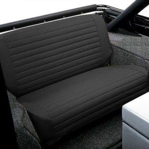 BESTOP Rear Fold & Tumble Seat Cover In Black Denim For 1965-95 Jeep Wrangler YJ & CJ Series 2922315
