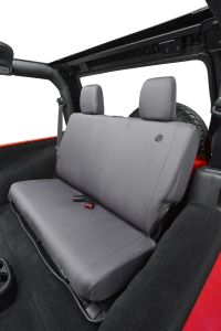 BESTOP Custom Tailored Rear Seat Covers In Charcoal For 2007-18 Jeep Wrangler JK 2 Door Models 2928209
