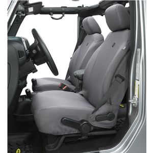 BESTOP Custom Tailored Front Seat Covers In Charcoal For 2013-18 Jeep Wrangler JK 2 Door & Unlimited 4 Door Models 2928309