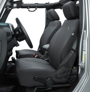 BESTOP Custom Tailored Front Seat Covers In Black Diamond For 2013-18 Jeep Wrangler JK 2 Door & Unlimited 4 Door Models 2928335