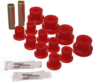 Energy Suspension OE Front Leaf Spring Bushings w/factory shackle Red For 76-86 Jeep CJ 2.2102R