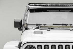 ZROADZ Front Roof LED Kit with (1) 50" LED Straight Single Row Slim Light Bar and (2) 3" LED Pod Lights for 18+ Jeep Wrangler JL & 20+ Gladiator JT Z374831-KIT2S