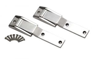 Kentrol Stainless Steel Tailgate Hinges For 1997-03 Jeep Wrangler TJ (Polished) 30478