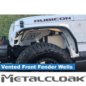 MetalCloak Front Vented Aluminum Replacement Inner Fender Set for 07-18 Jeep Wrangler JK, JKU 3291-