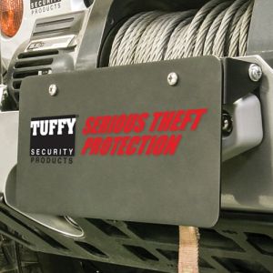 Tuffy Products Flip-Up Winch Hawse Fairlead License Plate Holder In Black For Universal Applications 333-01