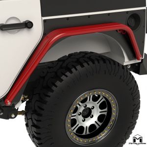 MetalCloak Overline Hi-Clearance Dovetailed & Removable Rear Flare, Narrow Edition, Pair for 07-18 Jeep Wrangler JK, JKU 3425-