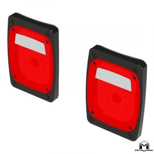 MetalCloak LED Taillight Kit Lo-Profile Aluminum Housing for 07-18 Jeep Wrangler JK, JKU 3432