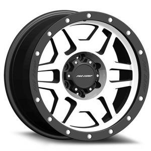 Pro Comp Series 41 Wheel 17 X 9 With 5 On 5.00 Bolt Pattern In Machine Black With Stainless Steel Bolts 3541-7973
