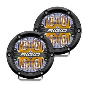 Rigid Industries 360 SERIES 4in LED OFF-ROAD Lights - Driving w/Amber Backlight 36401