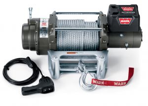 WARN M12000 Self-Recovery Winch (12V DC) 125' Wire Rope and Roller Fairlead 17801