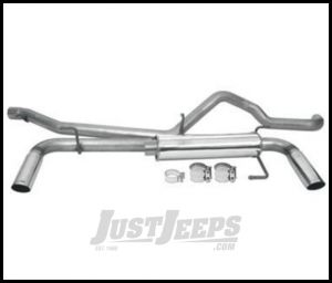 DynoMax Cat Back Exhaust Ultra Flo Stainless Steel Welded Kit With Dual Exit For 2007-11 Jeep Wrangler JK 2 Door 39445