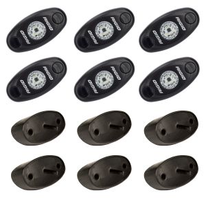 RIGID Industries A-Series LED Universal Rock Light Kit High Power Blue Set Of 6 400283