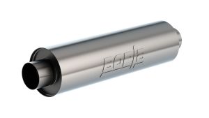 Borla Specialty Muffler - Heavy Duty (Truck) - 3.5" Center Inlet 3.5" Center Outlet 6.75" Round x 24" Long Body 29.35" Overall Length 401624