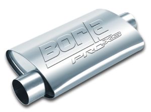 Borla ProXS Muffler 2" Offset Inlet/ 2" Center Outlet 4.25" x 7.88" Oval 14" Long Body 19" Overall Length 40657