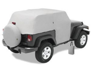 BESTOP All Weather Trail Cover In Grey For 2007-18 Jeep Wrangler JK 2 Door Models 8104009