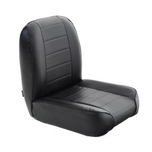 SmittyBilt Front Low Back Seat In Black Vinyl For 1955-75 Jeep CJ Series 44801