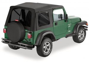 Bestop Supertop Classic (Black Denim) With Tinted Rear Windows For 1997-06 Jeep Wrangler TJ Models 5470915