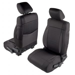 SmittyBilt Neoprene Front and Rear Seat Cover Kit In Black For 2008-12 Jeep Wrangler JK Unlimited 471701