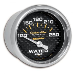 Auto Meter Carbon Fiber 2 1/16" Electronic Water Temperature Gauge 4737