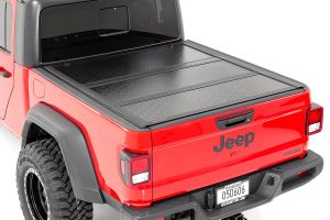 Rough Country Low Profile Hard Tri-Fold Tonneau Cover for 2020+ Jeep Gladiator JT 47620500A