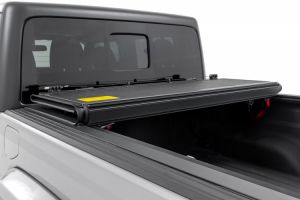 Rough Country Hard Tri-Fold Flip Up Bed Cover 5' Bed LP for 2020-24+ Jeep Gladiator JT 47620500B