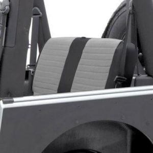 SmittyBilt XRC Rear Seat Cover In Grey On Black For 2007 Only Jeep Wrangler JK 4 Door Unlimited 758111
