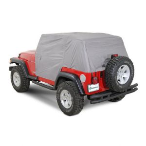 Vertically Driven Products Full Monty Cab Cover With Half Door Ears In Grey For 1992-06 Jeep Wrangler YJ & TJ 501161