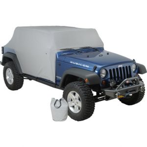 Vertically Driven Products Full Monty Cab Cover With Half Door Ears In Grey For 2007-18 Jeep Wrangler JK Unlimited 4 Door Models 501163